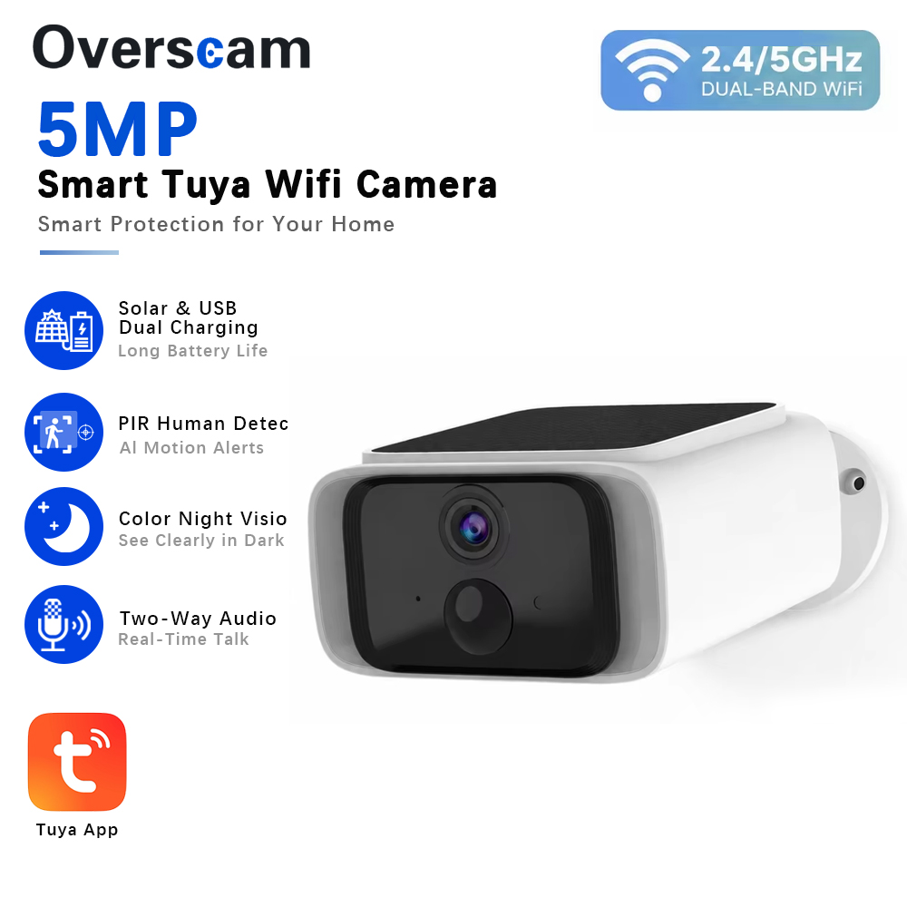Home Security News - Tuya 5MP Solar Security Camera Wireless
