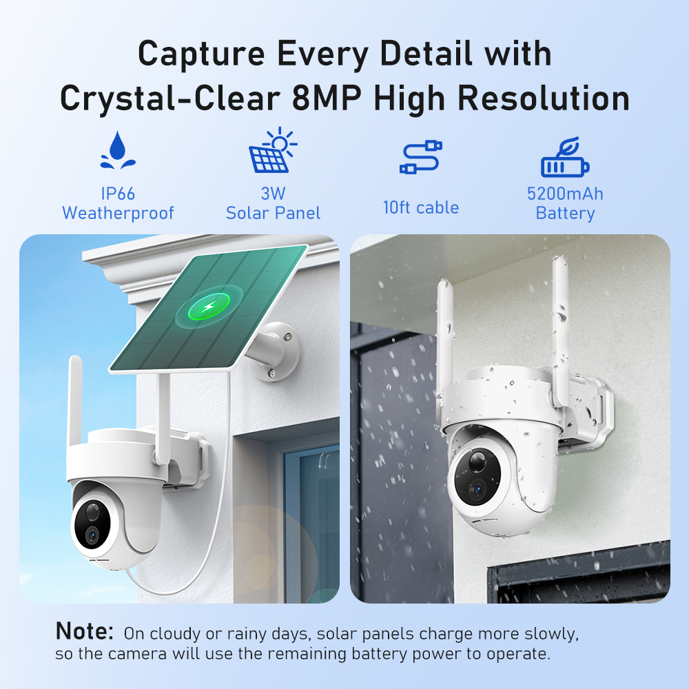 8MP 4K Solar Camera System 4-C - Home Security Wireless Camera review and price
