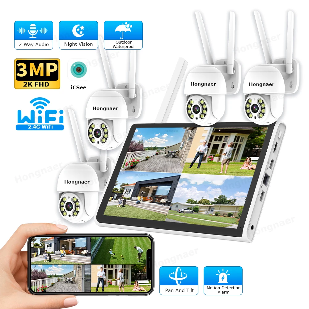2026 Hongnaer 3MP 4 Channel Wi - Home Security With Camera review and price
