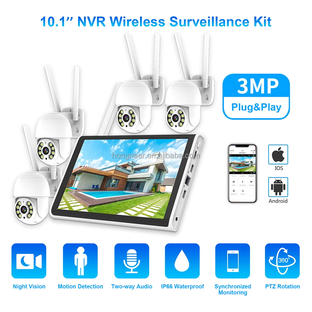 2026 Hongnaer 3MP 4 Channel Wi - Home Security With Camera review and price