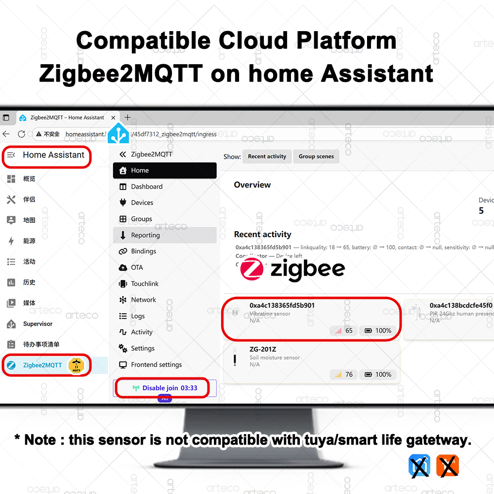 Smart ZigBee 3.0 Vibration Sen - Home Security Monitoring review and price