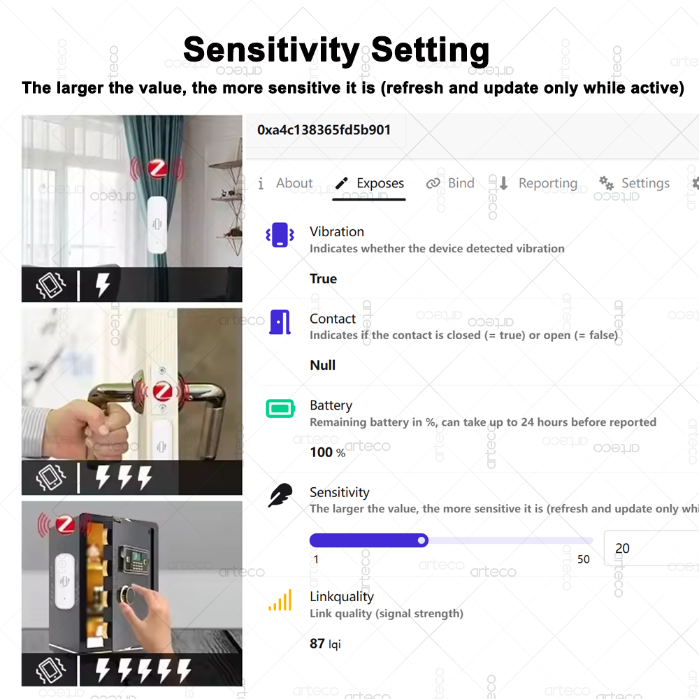Smart ZigBee 3.0 Vibration Sen - Home Security Monitoring review and price