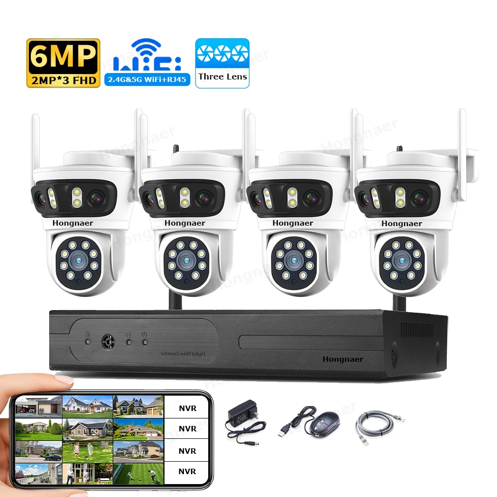 2026 Hongnaer 6MP 4CH 3 Lens 2 - Home Security With Camera review and price