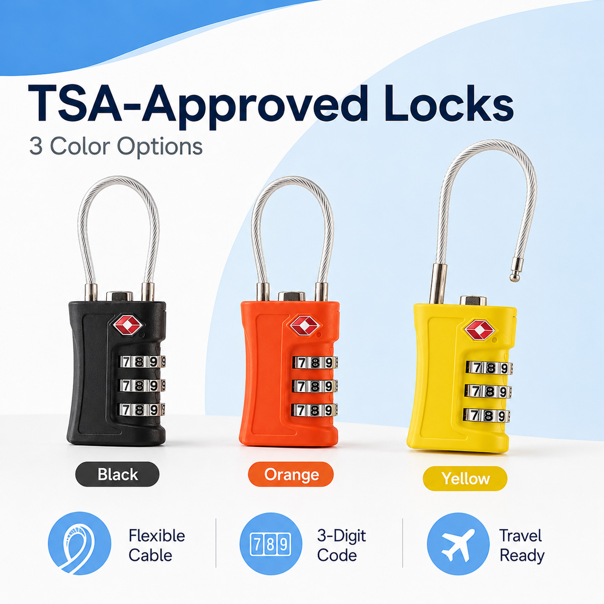 TSA Approved Luggage Lock 3 Di - Home Security Adt review and price