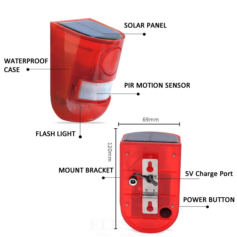Waterproof Solar Powered Alarm - Home Security News review and price