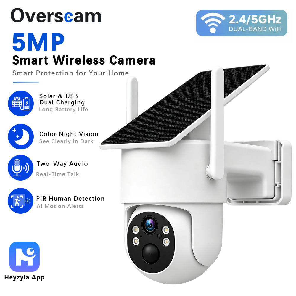 5MP Solar Powered PTZ Camera F - Home Security Wireless Camera review and price