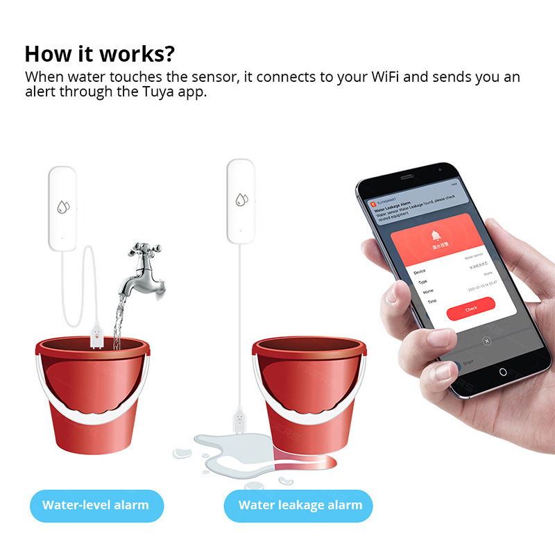 Tuya WiFi Water Leakage Alarm  - Home Security Monitoring review and price