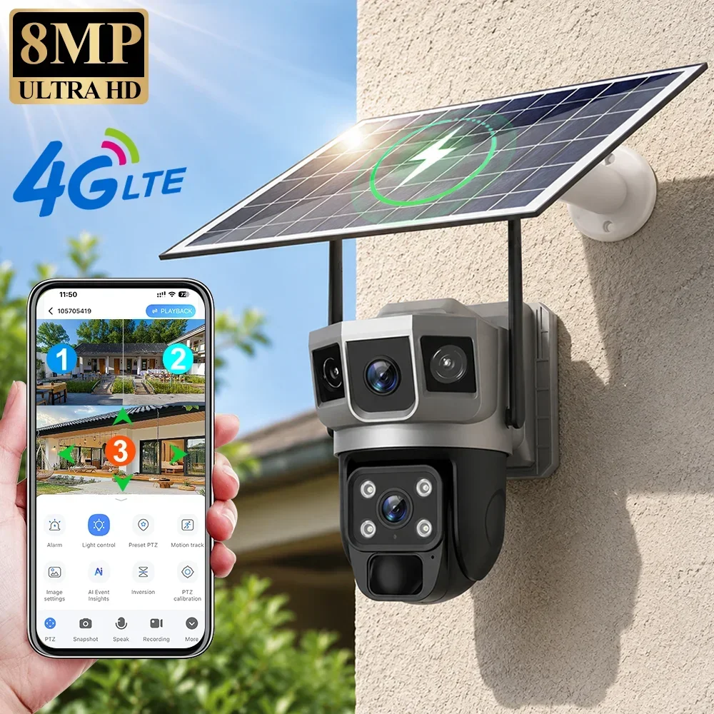 V380 4K 3 Screens 4G Camera So - Home Security News review and price
