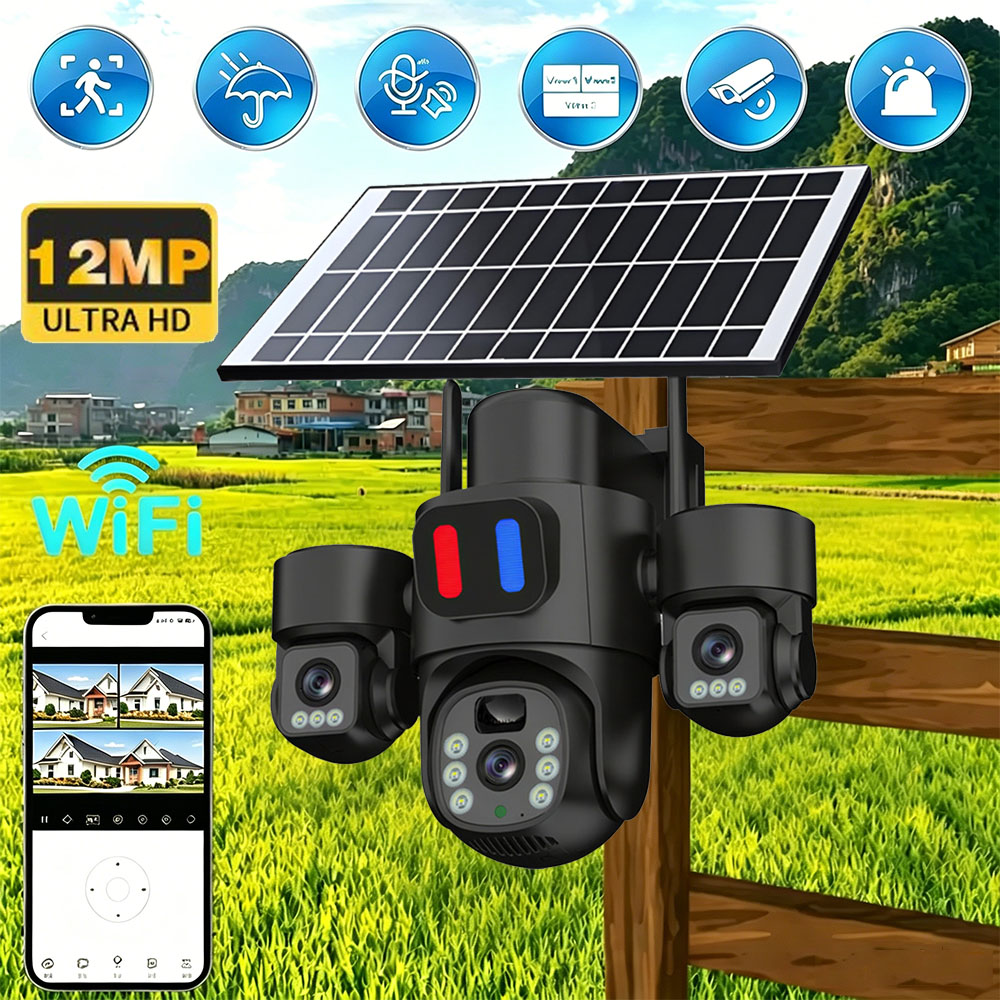 Solar WiFi PTZ Camera Outdoor  - Home Security Wireless Camera review and price