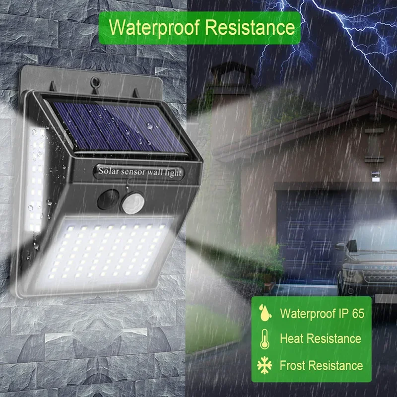 Outdoor Solar 100 LED PIR Moti - Home Security Yard Sensors review and price